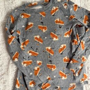 Old Navy Thanksgiving Pumpkin Pie Unisex Pajama Set Boy or Girl Size 8